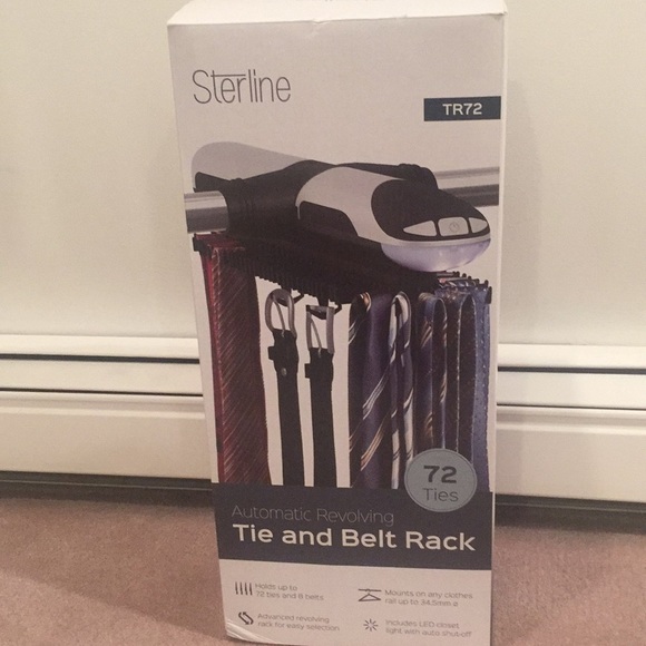Sterline Automatic Revolving Tie and Belt Rack - Picture 1 of 2